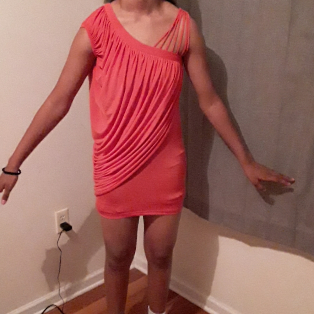 Coral party dress